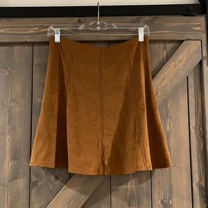 High-Waisted Brown Skirt